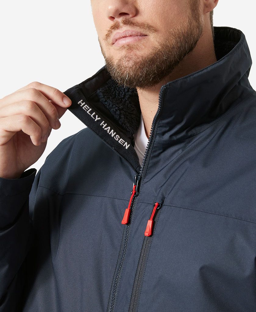 crew hooded pile jacket