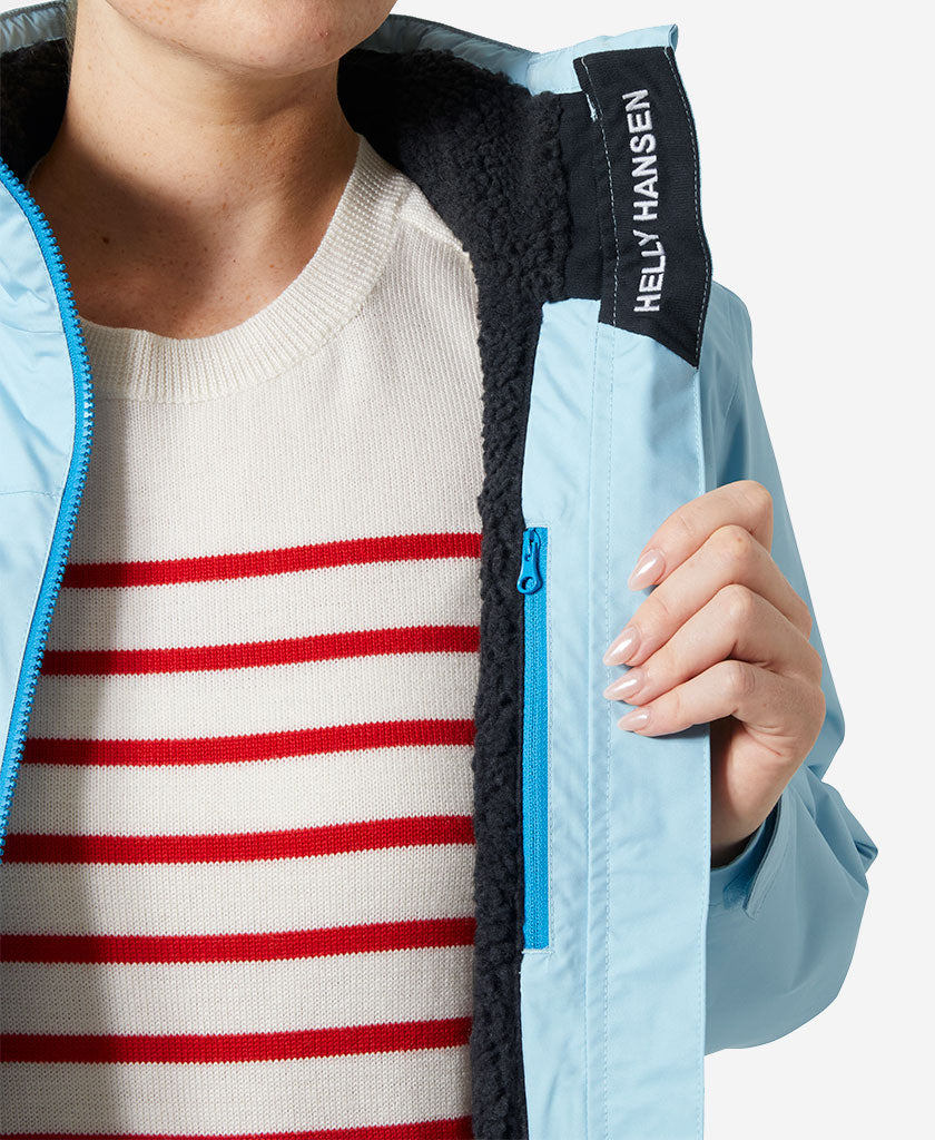 w crew hooded pile jacket