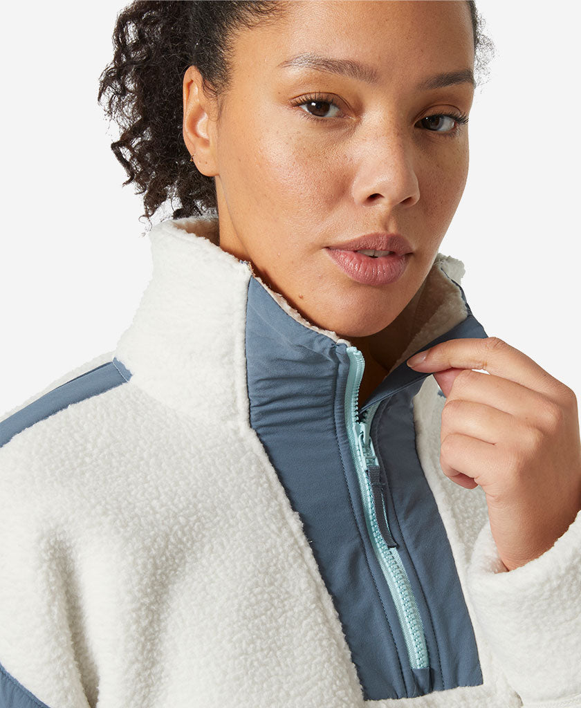 w imperial pile zip pullover